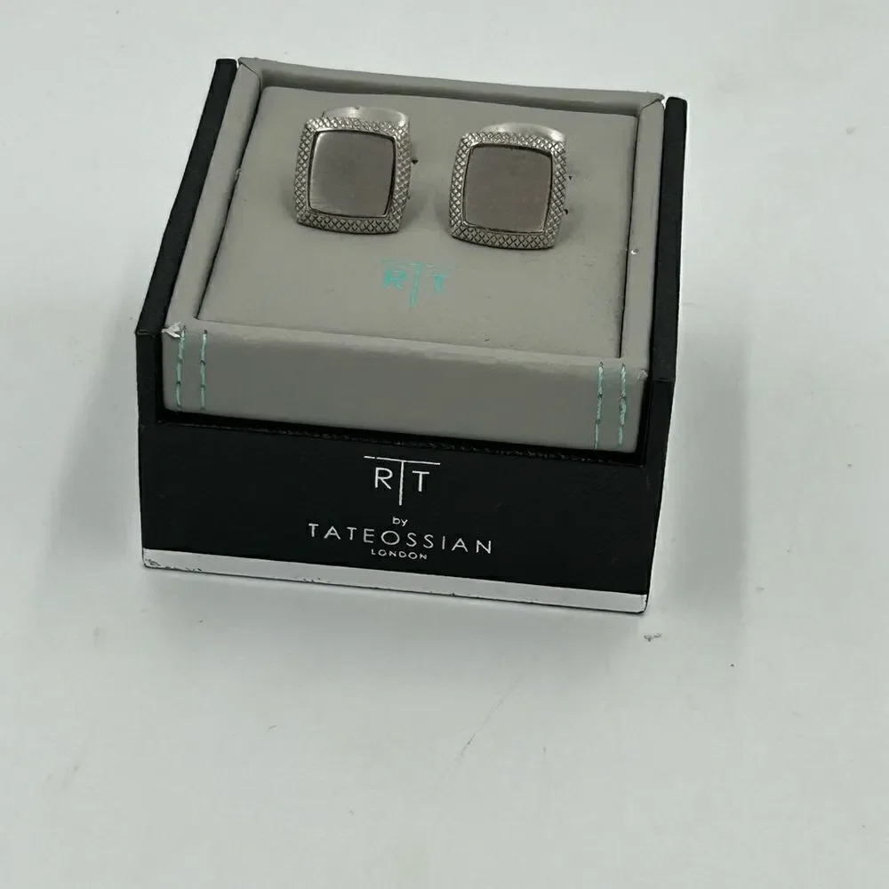 Men’s Tateossian titanium square cufflinks